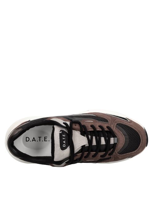 Sneakers in pelle e tessuto D.A.T.E. | VELA COLOREDMARRONE-NERO